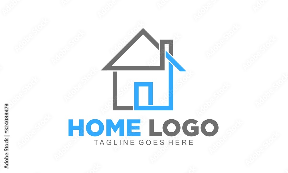 Home property simple modern vector logo design Home property simple modern vector logo design