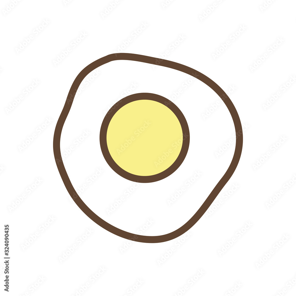 Isolated egg food line and fill style icon vector design Isolated egg food line and fill style icon vector design