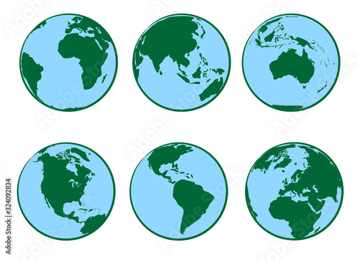 planet earth vector set collection graphic clipart design