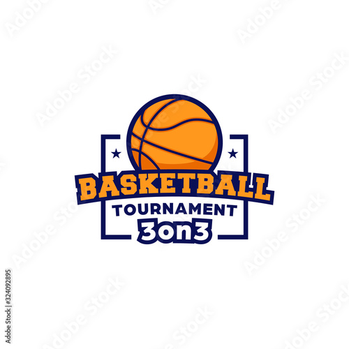 Basketball tournament 3 on 3 competition logo icon symbol badge sport