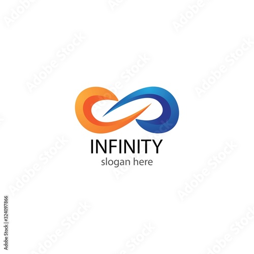 Infinity logo template vector illustration