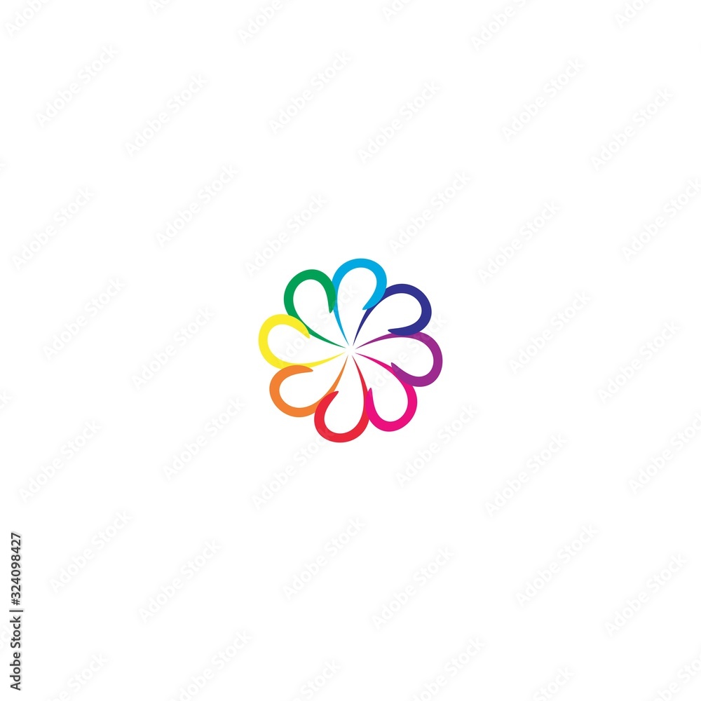 Flower logo vector icon design Flower logo vector icon design