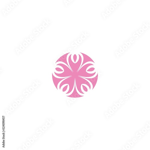 Fototapeta Naklejka Na Ścianę i Meble -  Flower logo vector icon design