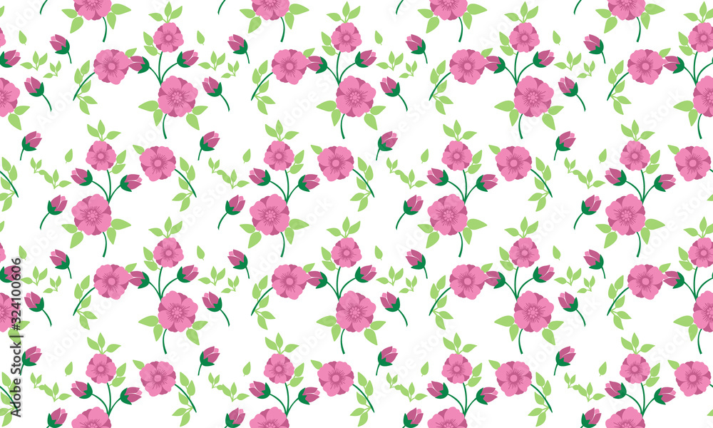 Abstract flower pattern background for spring, with leaf and flower drawing. Abstract flower pattern background for spring, with leaf and flower drawing.