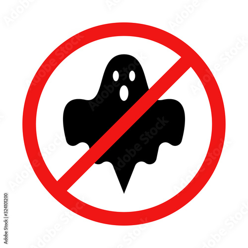 Vector No Ghost Illustration Sign