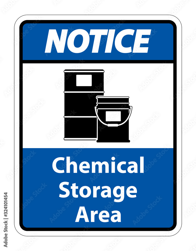 Chemical Storage Symbol Sign Isolate on White Background Chemical Storage Symbol Sign Isolate on White Background