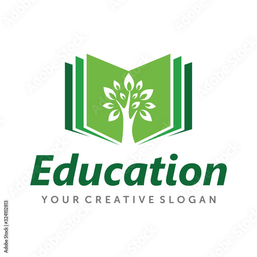 Book Logo  Education Logo Vector