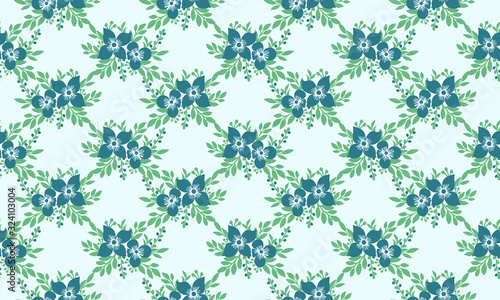 Modern template for spring, with leaf and floral pattern background design.
