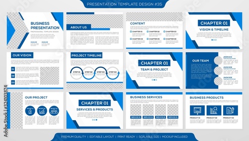 minimalist powerpoint presentation template with modern concept and minimalist layout use for annual report and business profile slideshow
