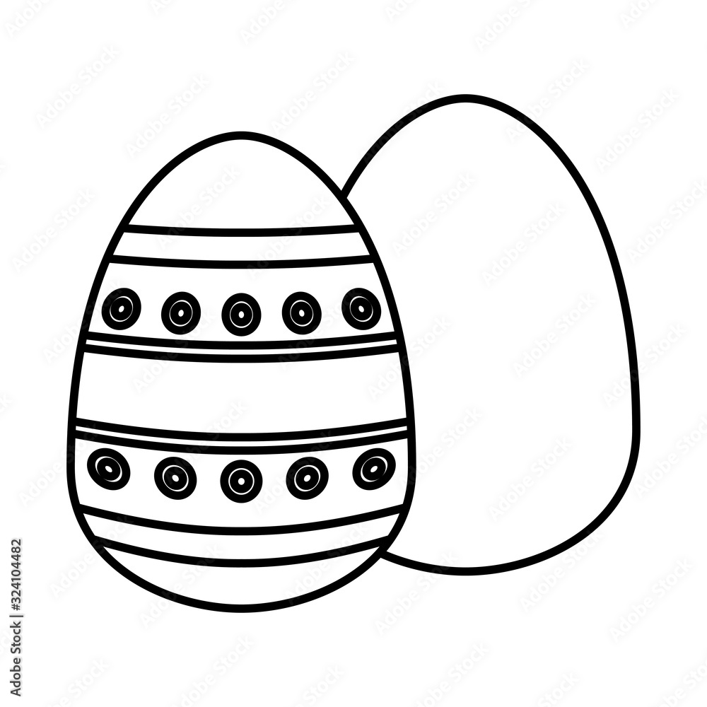 pair easter eggs painted icon pair easter eggs painted icon