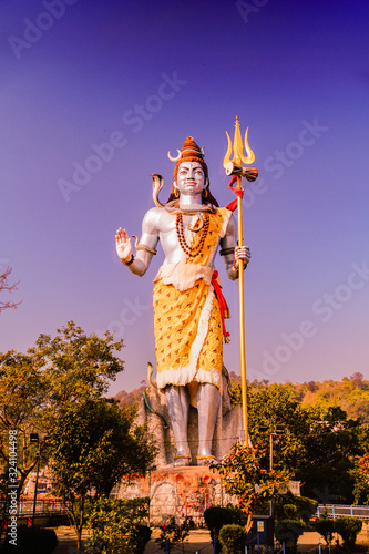 Lord Shiva Statue in a Swami Vivekanand Park, Haridwar photo