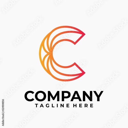 initial letter c logo design vector inspiration