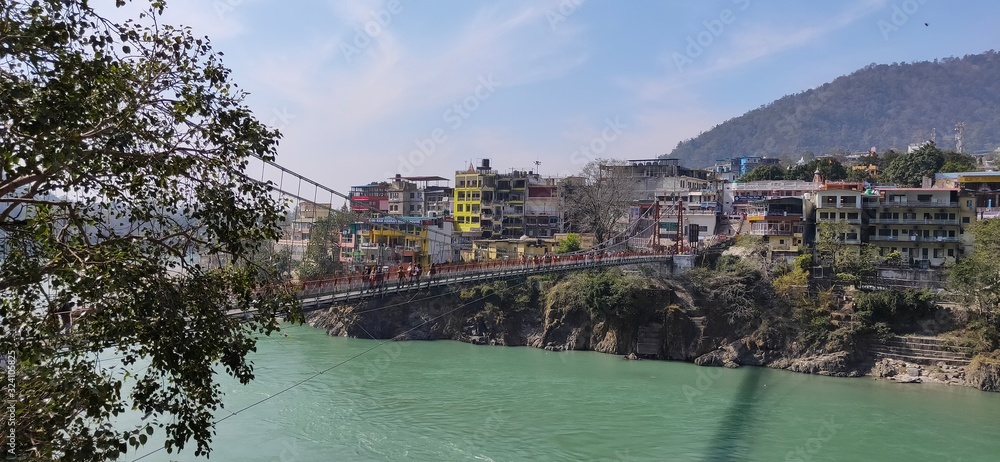 Laxman Jhula This long famous pedestrian suspension bridge crossing the Ganges River offers scenic views