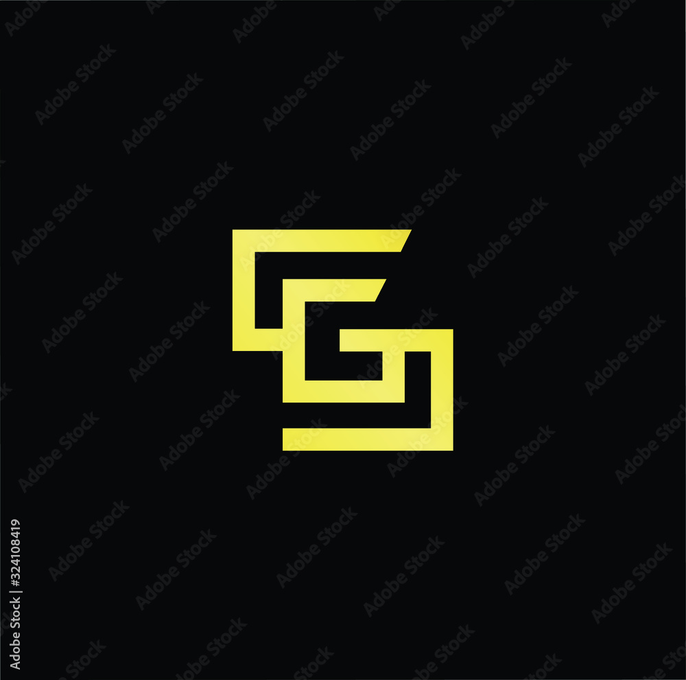 Outstanding professional elegant trendy awesome artistic black and gold color SG GS initial based Alphabet icon logo. Outstanding professional elegant trendy awesome artistic black and gold color SG GS initial based Alphabet icon logo.