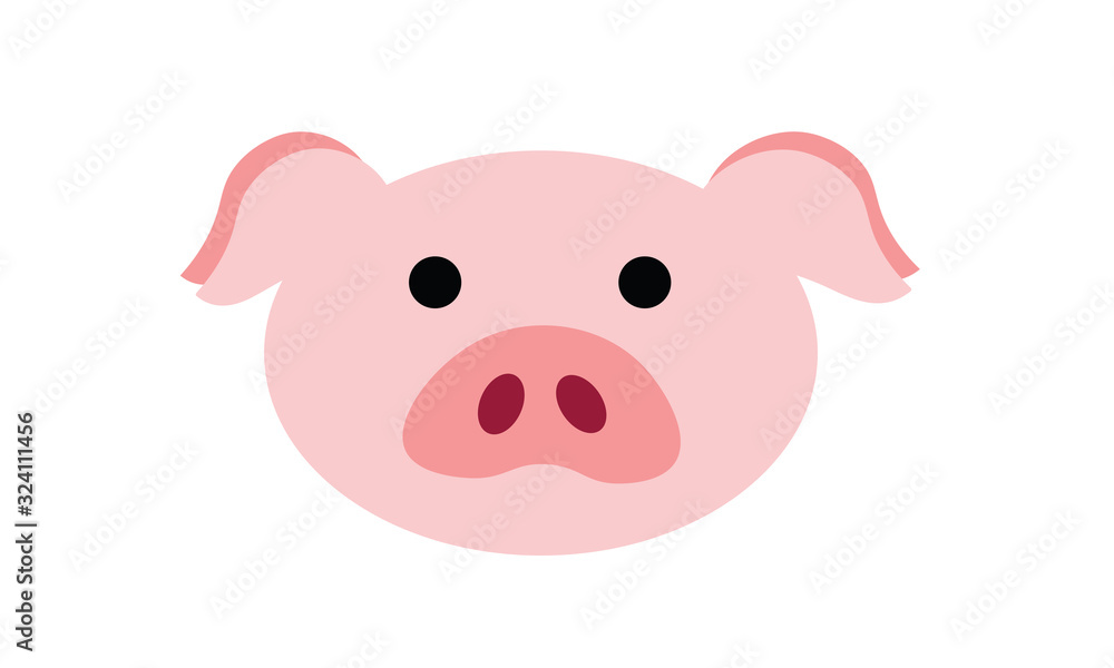 cute face pig animal cartoon icon cute face pig animal cartoon icon
