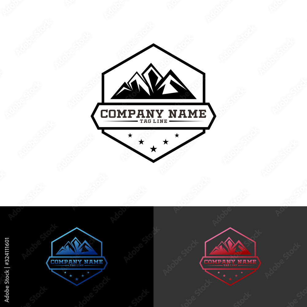 Mountain Logo Business Template Vector Design with high resolution Mountain Logo Business Template Vector Design with high resolution