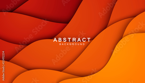 Orange fluid color background. Dynamic textured geometric element. Modern gradient light vector illustration.
