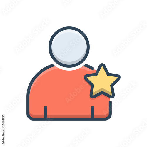 Color illustration icon for most 