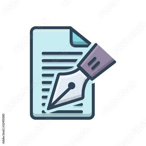 Color illustration icon for editorial
