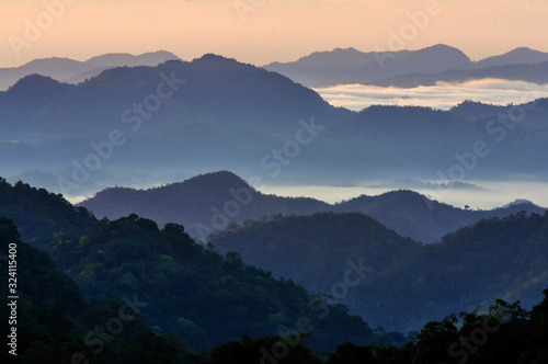 Sunrise tropical mountain Kaeng Krachan National in Phetchaburi Thailand  © Realfoto