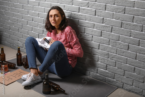 Young woman struggling with...