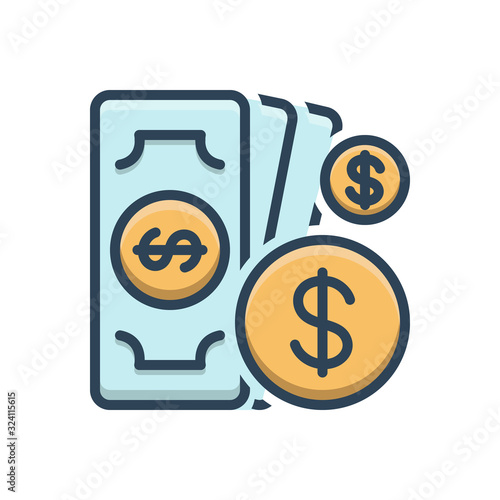 Color illustration icon for equal 