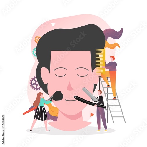 Makeup vector concept for web banner, website page