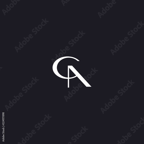 CA AC logo vector icon illustration template