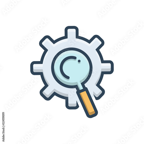 Color illustration icon for practical virtual 