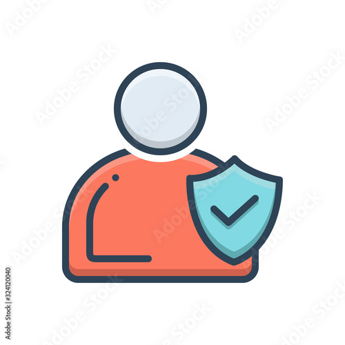 Color illustration icon for integrity  