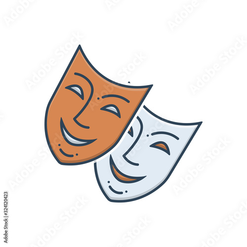 Color illustration icon for ancient 