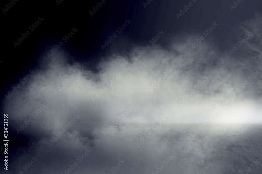 abstract background  black floor or wall cover with smoke .