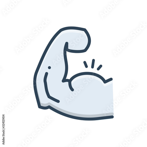 Color illustration icon for strong 