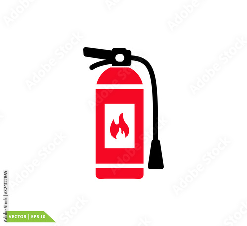 Extinguisher icon vector logo design template