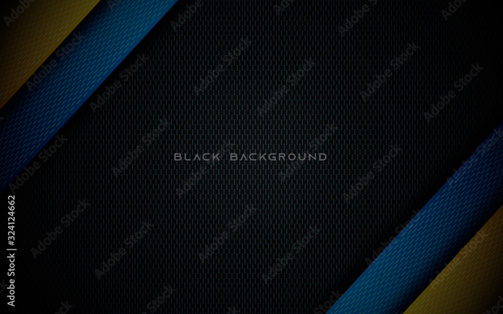 Dark abstract background with blue and yellow overlap layers. Texture layer decoration. Dark abstract background with blue and yellow overlap layers. Texture layer decoration.