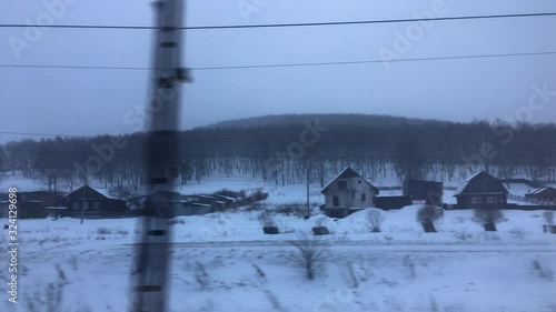 Wallpaper Mural Passing By Rural Russian Village Of Suleya During Winter Snowstorm Torontodigital.ca