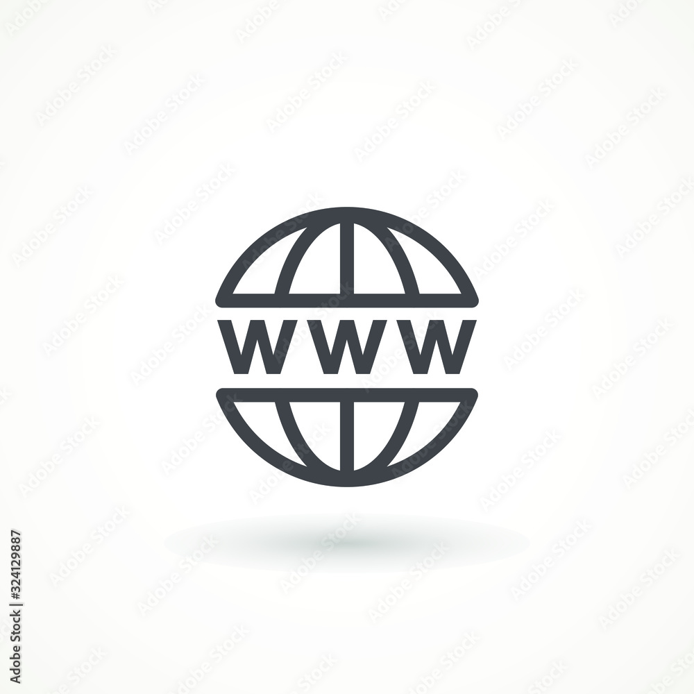 Go to web Icon in trendy isolated on white background. Website pictogram. Internet symbol for your web site design, logo, app, UI. Go to web Icon in trendy isolated on white background. Website pictogram. Internet symbol for your web site design, logo, app, UI.