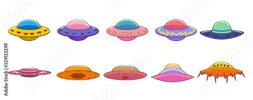 ufo vector set collection graphic clipart design