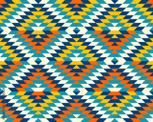 Colorful classic aztec diamonds pattern