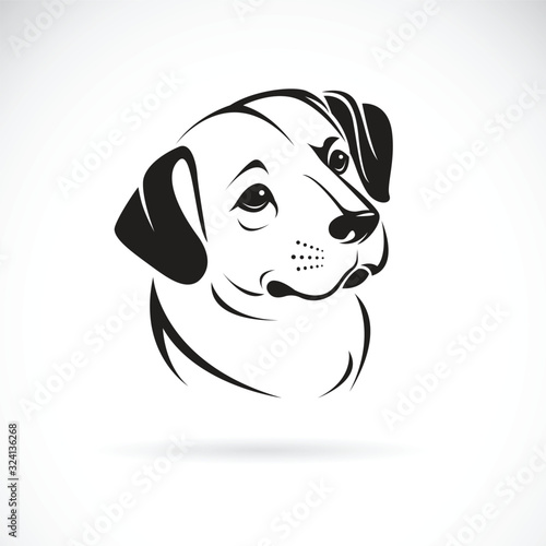 Vector of a dog head design on white background. Animals. Pet. Dog head logo or icon. Easy editable layered vector illustration.