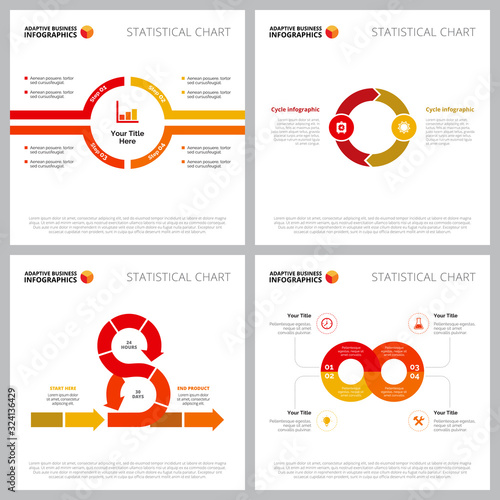 Collection of colorful infographic style can be used for web design, presentation slide, advertising. Business concept with process, flow charts, scrum diagram