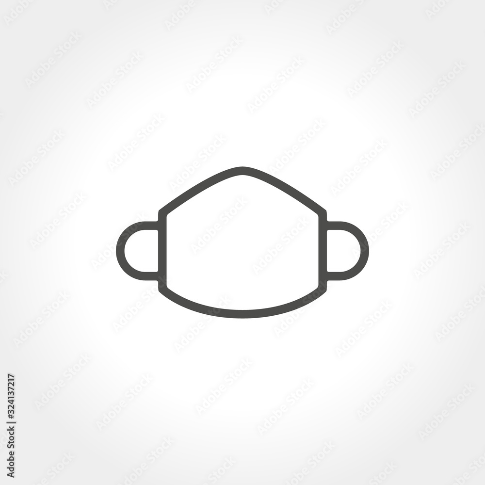 Face Mask line icon. Infection, disease and pollution protection. Vector illustration of Coronavirus (2019-nCoV), SARS, MERS prevention. Face Mask line icon. Infection, disease and pollution protection. Vector illustration of Coronavirus (2019-nCoV), SARS, MERS prevention.