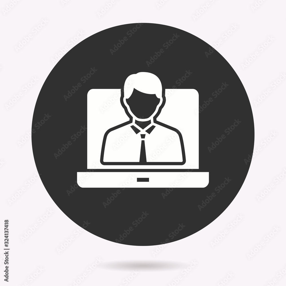Online Consulting - vector icon. Illustration isolated. Simple pictogram.