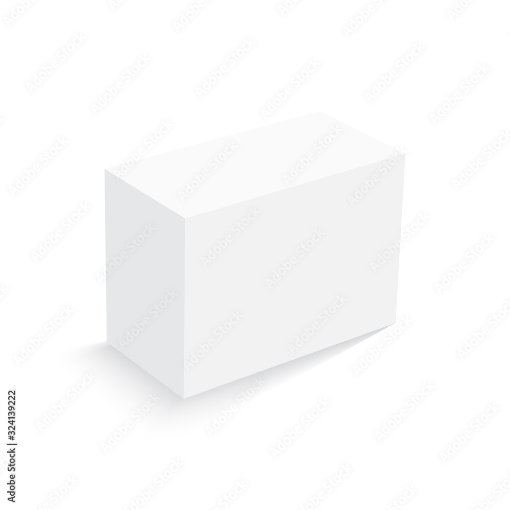 Blank paper or cardboard box. Vector Blank paper or cardboard box. Vector