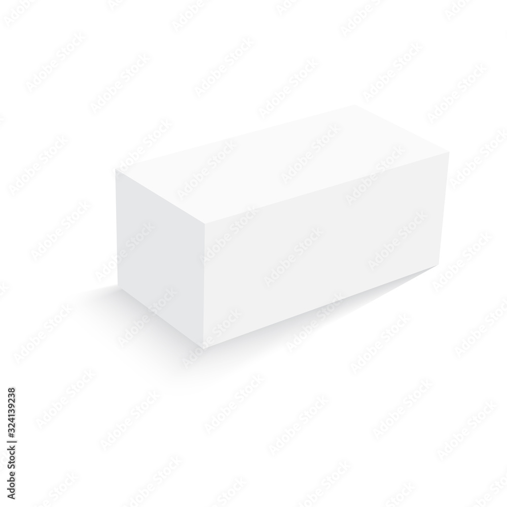 Blank paper or cardboard box. Vector Blank paper or cardboard box. Vector