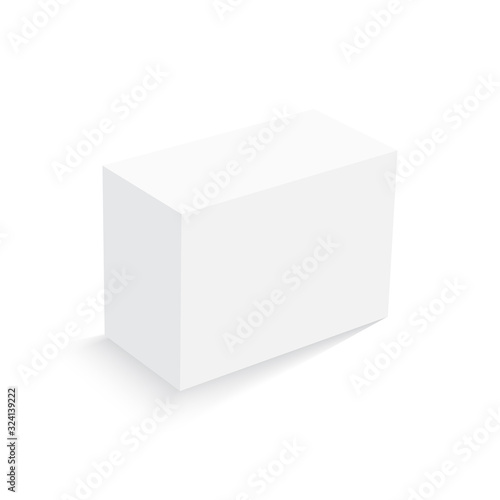 Blank paper or cardboard box. Vector © Rafael