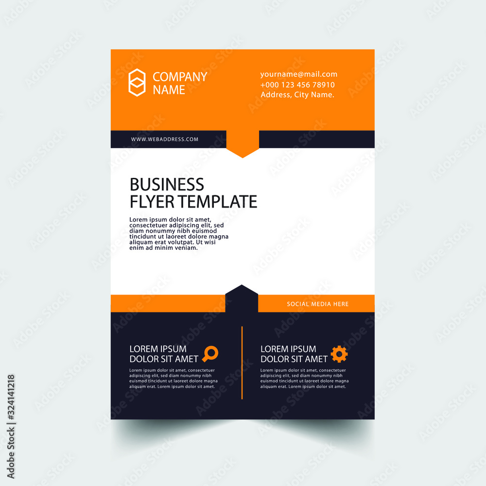 Abstract business flyer template design Abstract business flyer template design