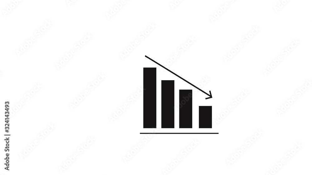 Info graphic. Chart icon. Growing graph symbol Info graphic. Chart icon. Growing graph symbol
