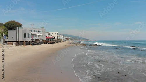 Malibu beach, with a drone photo