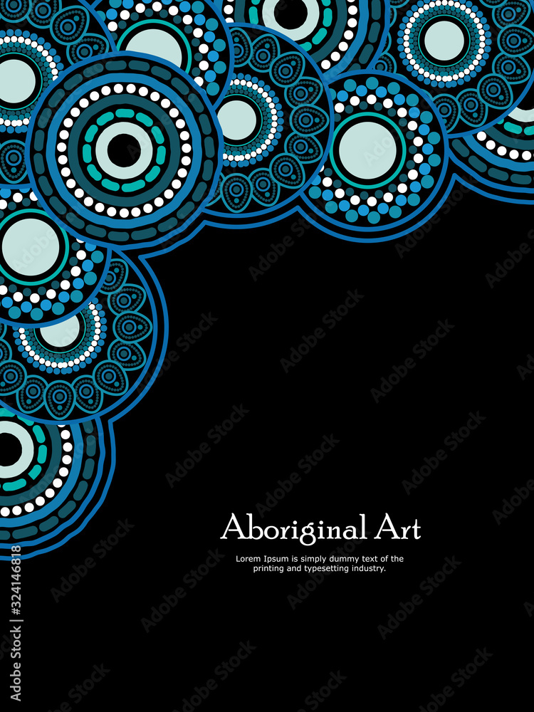 Aboriginal dot art vector banner Stock Vector | Adobe Stock